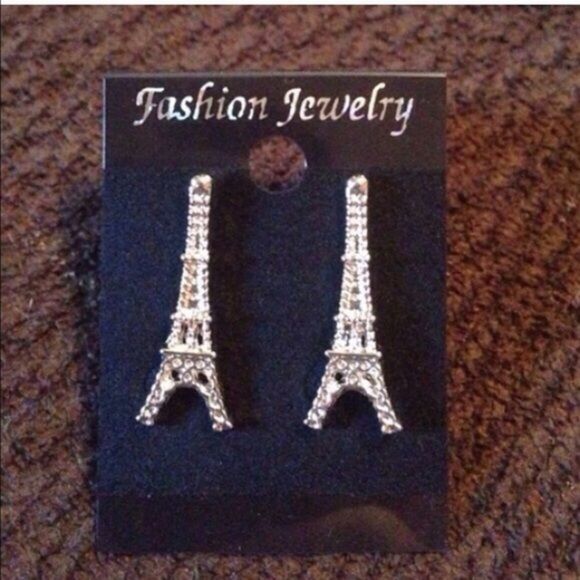 Eiffel Tower Earrings - Picture 2 of 3